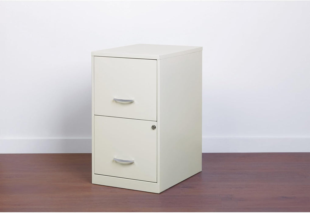 2-Drawer File Cabinet, 14.2" X 18" X 24.5", White