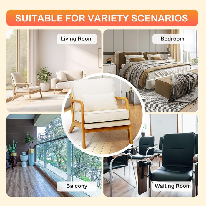 Beige Upholstered Contemporary Modern Accent Chair