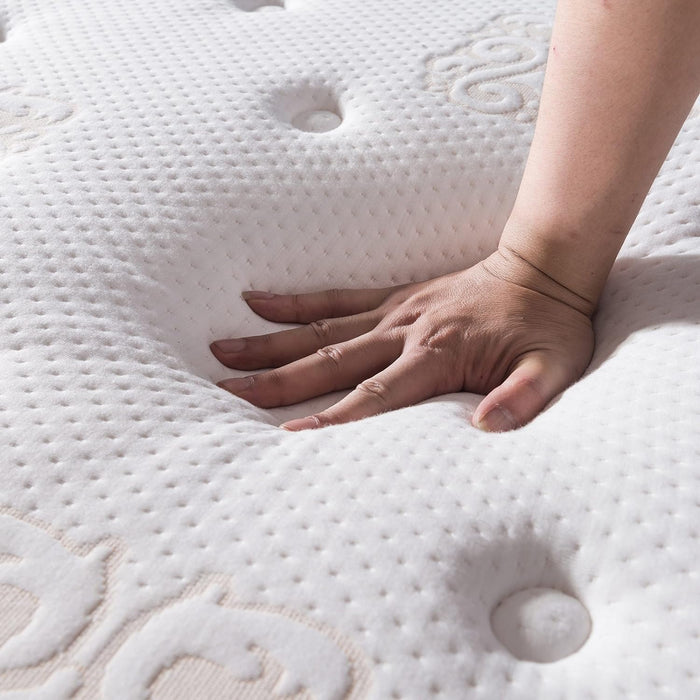 Short Queen Mattress,11.4 Inches Pillow Top Pocket Spring Hybrid RV Mattress, Memory Foam Innerspring Firm Bed in a Bag