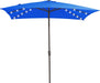 8X10' Rectangle LED Lighted Umbrella Patio Umbrella Outdoor W/Crank