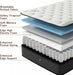 Queen Size Mattress, 12 Inch Hybrid Memory Foam Mattress in a Box, Individual Pocket Springs Mattress for Pressure Relief, Motion Isolation, Certipur-Us