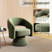 Green Corduroy 360 Degree Swivel Armchair Cushioned