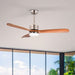 52 Inch Reversible Ceiling Fan with LED Light and Adjustable Temperature