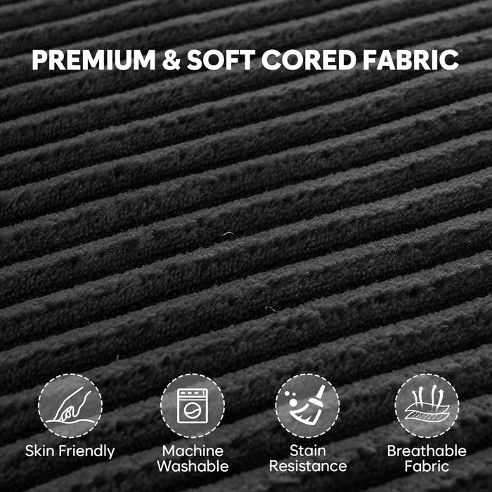 Folding Sofa Bed Convertible Black Pillow Included