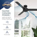 Contemporary 52 Inch Matte Black Ceiling Fan