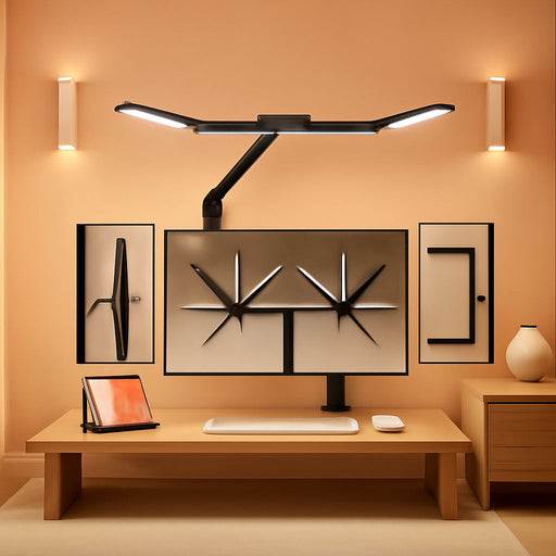 LED Desk Lamp with Clamp, Architect Desk Lamp for Home Office with Remote, 24W Ultra-Bright Desk Light with Stepless Dimming and Stepless Color Temp, Memory Function for Study and Workbench
