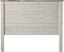 Willowton Cottage Farmhouse Panel Headboard ONLY, Queen, Whitewash
