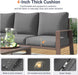Aluminum Outdoor Patio Furniture Set 7-Seat Metal Patio Conversation Sets with Coffee Table and Water-Resistant Cushions, Modern Patio Sectional Sofa for Porch, Deck, Backyard, Poolside