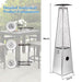 Outdoor 40,000 BTU Silver Propane Heater, Steel Pyramid Flame Heater