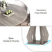 Round Dining Table for 4-6, Farmhouse Kitchen Table, Grey, 47 Inch | Modern Circle Dining Table with Wood Top, Wood Dinner Table with Wooden Pedestal Base for Dining Room, Living Room,Office