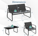 Stylish Outdoor Conversation Set with Tempered Glass Table and Ergonomic Seating for Patio, Garden, or Balcony Use