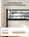 Black Full-Over-Full Heavy-Duty-Metal Bunk Bed With Drawers
