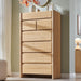 Modern 7 Drawers Dresser for Bedroom, 54.7" Tall Dresser-Natural