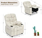 Kids Recliner Chair with Cup Holder, Adjustable Lounge Chair W/Footrest & Side Pockets for Children Boys Girls Room, Ergonomic Toddler Furniture Sofa, Kids Recliner (Beige)