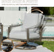 4 Piece Rope Back Patio Furniture Set, 2 Swivel Rockers