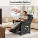 Power Recliner Chair for Adults with Heated & Massage, Adjustable Electric Reclining Chair Sofa with Armrest Pillow, Single Sofa with Side Pocket for Living Room, Linen, Dark Grey