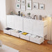 10-Drawer Dresser, Fabric Storage Tower with Drawers for Bedroom, Dresser Drawer with Handle for Bedroom, Living Room, Hallway, Closets & Nurseryteel Frame, Wood Top (10 Drawer/White)