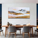 Textured Golden Mountain Wall Art 48"X24", Hand-Painted Heavy Impasto Textured Brushstrokes Wall Decor, Richly Layered Contemporary Artwork for Living Room Home Hallway Office Bedroom Decor