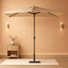6.5 X 10 FT Rectangular Patio Umbrella - Rectangle Umbrella Outdoor with Tilt and Crank, UV Protection, Table Umbrella for Deck, Backyard, Pool and Beach, Beige