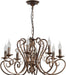 Eight Light French Country Adjustable Pendant Chandelier