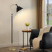 60 in Modern Solid Wood Floor Lamp,Black Standing Lamp with LED Bulb