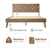 Queen Size Bed Frame, Headboard & Footboard, Solid Wood Platform Bed, Center Metal Legs with 12 Heavy-Duty Slatted Base, Easy Assemble, Noise & Slip-Free, No Box Spring Needed, Barnwood Finish IDQ-30