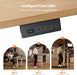 Standing Desk, 32" Small Sit Stand Home Office Desk, Electric Stand up Desk, Adjustable Desk with Splice Board, White Frame/Maple Top