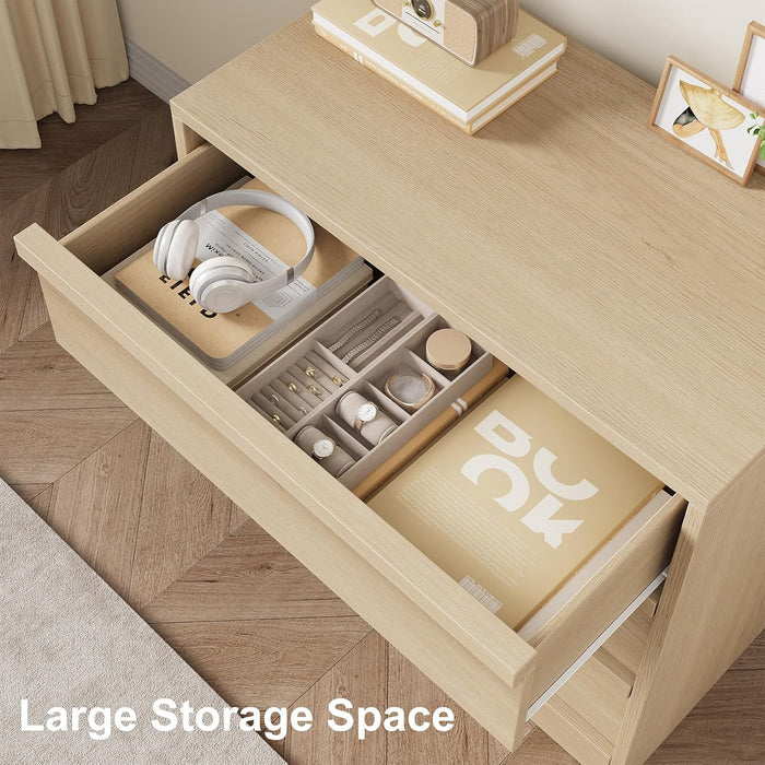 Natural Oak 3-Drawer Dresser With Generous Storage