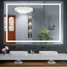 50"X40" LED Bathroom Mirror with Lights, Anti-Fog, Backlit+Frontlit