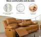Living Room Furniture Set Leather Recliner Sofa Set Loveseat Chair Furniture Sofa Set for Living Room/Small Space/Rv/House/Office/Theater Seating (A-Ginger Leather, Sofa(3Seater))