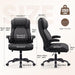 Ergonomic Office Chair, Big and Tall Leather Desk Chair with Lumbar Support