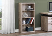 Taupe 48 Inches Bookcase Etagere Adjustable Shelves