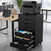 7 Drawer Office Storage Cabinet, Rolling File Cabinet for Office, Black