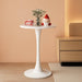 Modern Tulip round Bar Table, 41” Height Bistro Pub Table, Height Cocktail Bar Table with Metal Pedestal Base and MDF Top for Kitchen, Dining Room, Home Bar, Café, Small Spaces, White