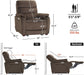Zero Wall Hugger Power Recliner Chair for Adult ST257 ((Coffee)