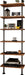 Industrial Pipe Bookshelves Rustic Wall Ladder Bookshelf Display Storage Stand Shelf Bookcase for Living Room, Kitchen, Office (6 Tier)