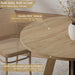 42 Inch round Dining Table for 4, Farmhouse Kitchen Table, round Dining Room Table with Metal Legs for Small Spaces & Apartment, Space-Saving Circle Wood Dinner Table, Natural
