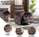 Brown Power Recliner with Side Pockets