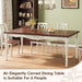 Elegantly Carved Dining Table,70.9" Solid Wood Kitchen Table for 6,Farmhouse Rectangle Table for 6 Persons,Carved Apron,Easy to Clean,Painted Finish,Fit Dining Room,Waterproof,Wn&Wt