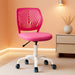 Kids Desk Chair, Adjustable Children Study Chair, Swivel Chair Armless Mesh Task Student Chair, Child Desk Chair with Adjustable Height & Lumbar Support Computer Chair (Rose)