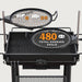 Firecraft Series Modular Open Fire Barrel Charcoal Grill with 480 Sq. In. Cooking Area in Black