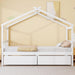 Twin Size White House Bed With PremiumStorageDrawers