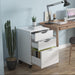 White Mobile File Cabinet, 3 Drawers