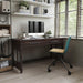 Modern Simple Home Office Computer Laptop Writing Desk Wood Study Table Workstation with Drawers - 55 Inch - Norrell (Espresso)