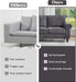 Gray Three Seater Sofa With Upholstered Cushioning