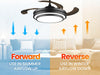 48 Inch Retractable Ceiling Fan Intelligent Controller