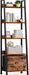 5 Tier Freestanding Ladder Bookshelf DetachableFabricDrawer