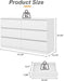 White 6 Drawer Dresser for Bedroom,48'' Modern Dresser with Deep Drawer,Wide Storage Chest of Drawers,Bedroom Storage Organizer Furniture,Tv Stand for Living Room