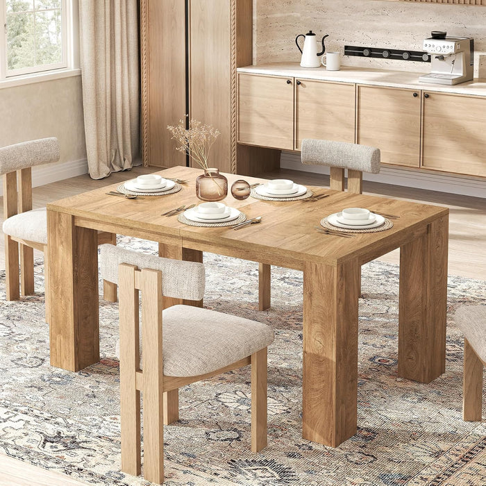 Extendable Dining Tables for 4-10, Modern Farmhouse Kitchen Table