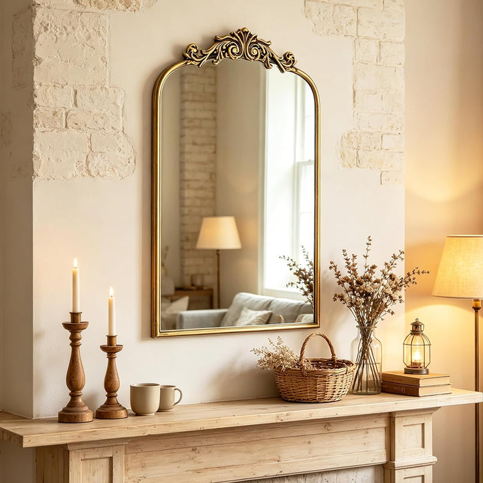 Vintage Mirror Gold Baroque Mirror Antique 16X24 Inches